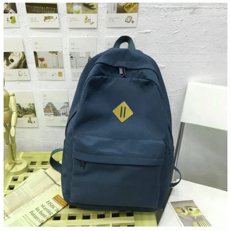 Ransel Polos SD SMP SMK Kuliah Preppy Tas Bahu Gaya Korea Pemuda Fashion Wanita Ransel Laptop Tas Sekolah untuk Remaja Anak Perempuan Anak Laki-laki Tas Buku Travel