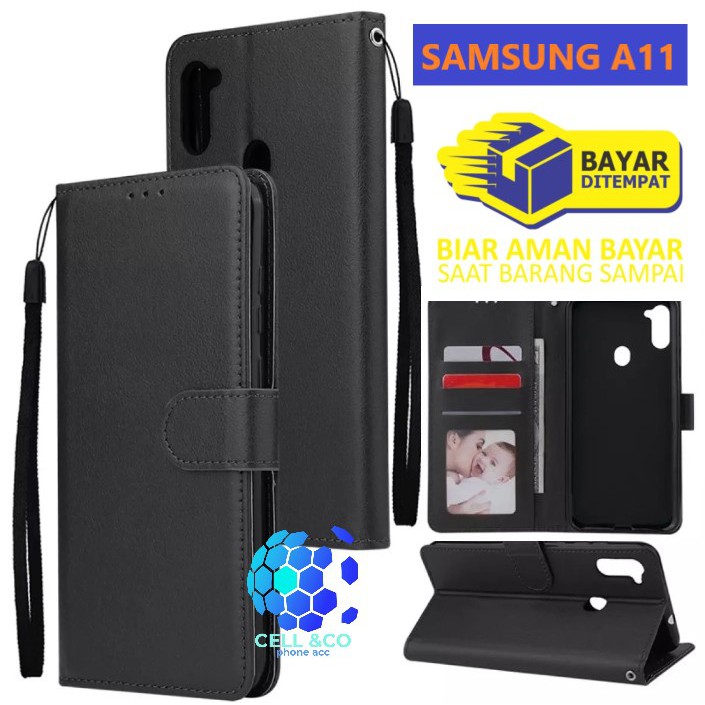 Flip cover SAMSUNG A11 Flip case buka tutup kesing hp casing flip case leather wallet