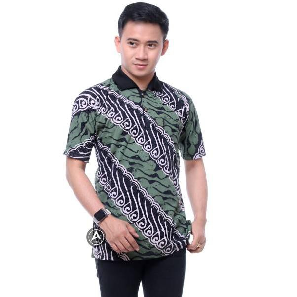 KAOS POLO KERAH BATIK ABIK / KAOS POLO KERAH MURAH BATIK / KAOS KERAH ADEM KATUN BATIK (KODE 1412)