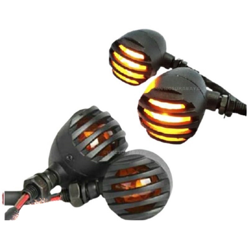 Lampu Sen Acipi grill model classic jeep style lampu sen tralis isi 2 pcs