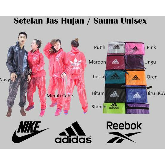 JAKET JAS HUJAN GO NIKE ADIDAS - Hijau Stabilo
