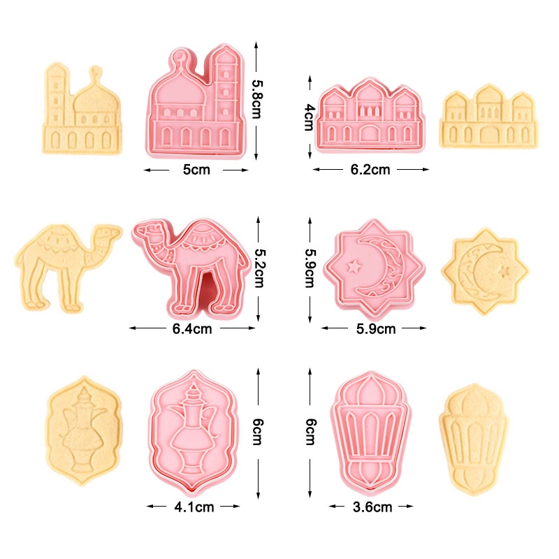 Cetakan Kue / Biskuit Handmade Bentuk Bulan / Bintang Untuk Dekorasi Ramadhan