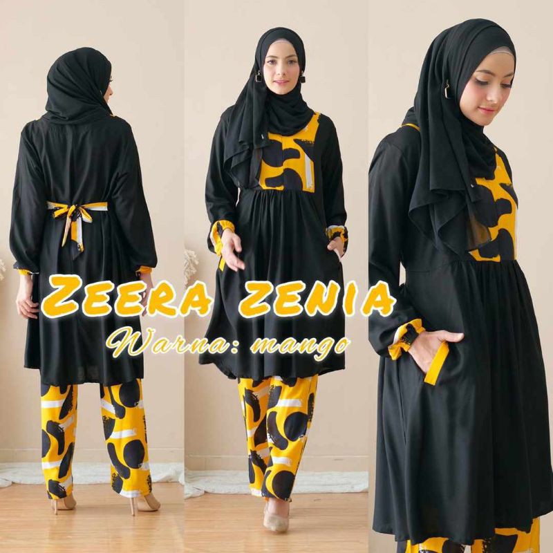 Daster Arab ZEERA ZENIA One Set Tunik Rayon super