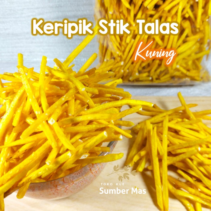 KERIPIK STIK TALAS / SNACK TALAS EKONOMIS - KUNING, 170 GRAM-10RB