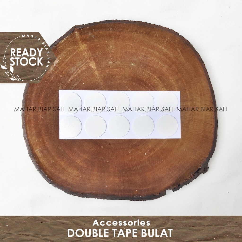 

RS Isi 10 Pcs Lem Double Tape Bulat 2 cm x 1 mm 2 Sisi Transparan / Bening