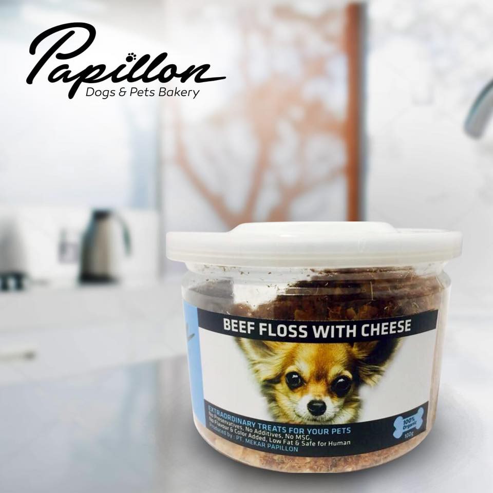 

PAPILLON Makanan Anjing Tambahan Meat Floss with Cheese 100gr