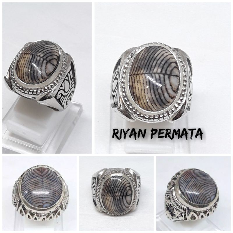 Batu cincin jhipen motif blarak natural