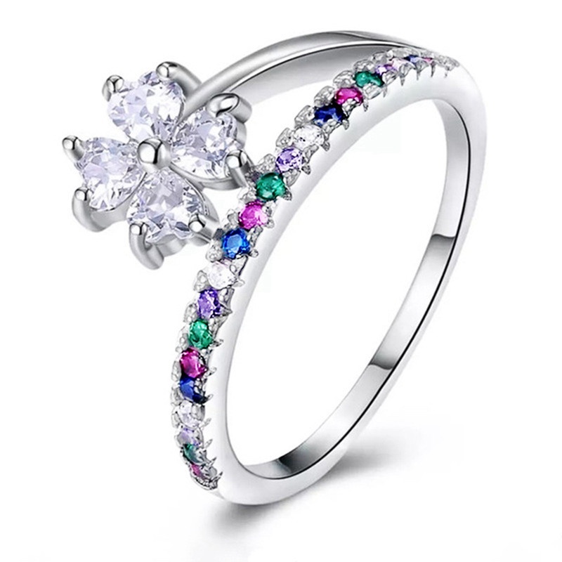 Cincin Batu CZ Warna-Warni Untuk Wanita