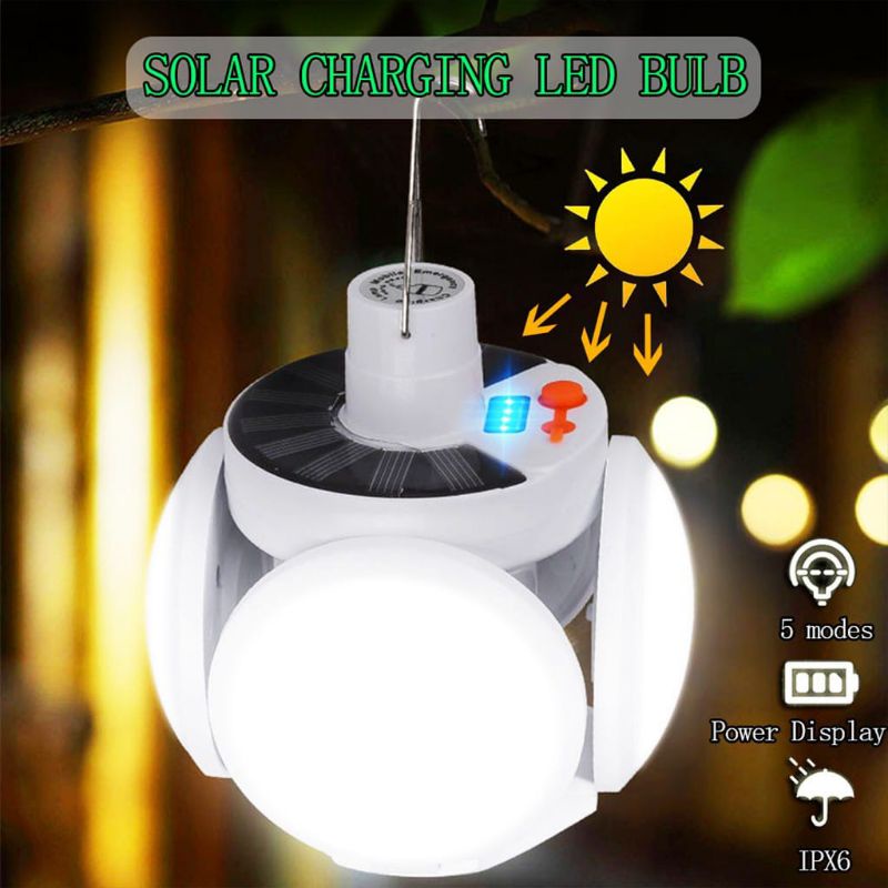 Lampu Solar Emergency LED Lipat Dragon 5 Sisi Gantung Rechargeable/ Lampu 2029 Emergency Light Solar Rechargeable LED jkt