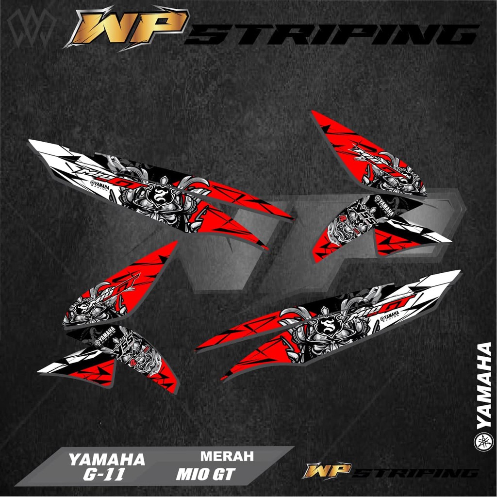 Stiker Striping MIO GT/Sticker Variasi List Skotlet Motor Yamaha MIO GT/G- 11