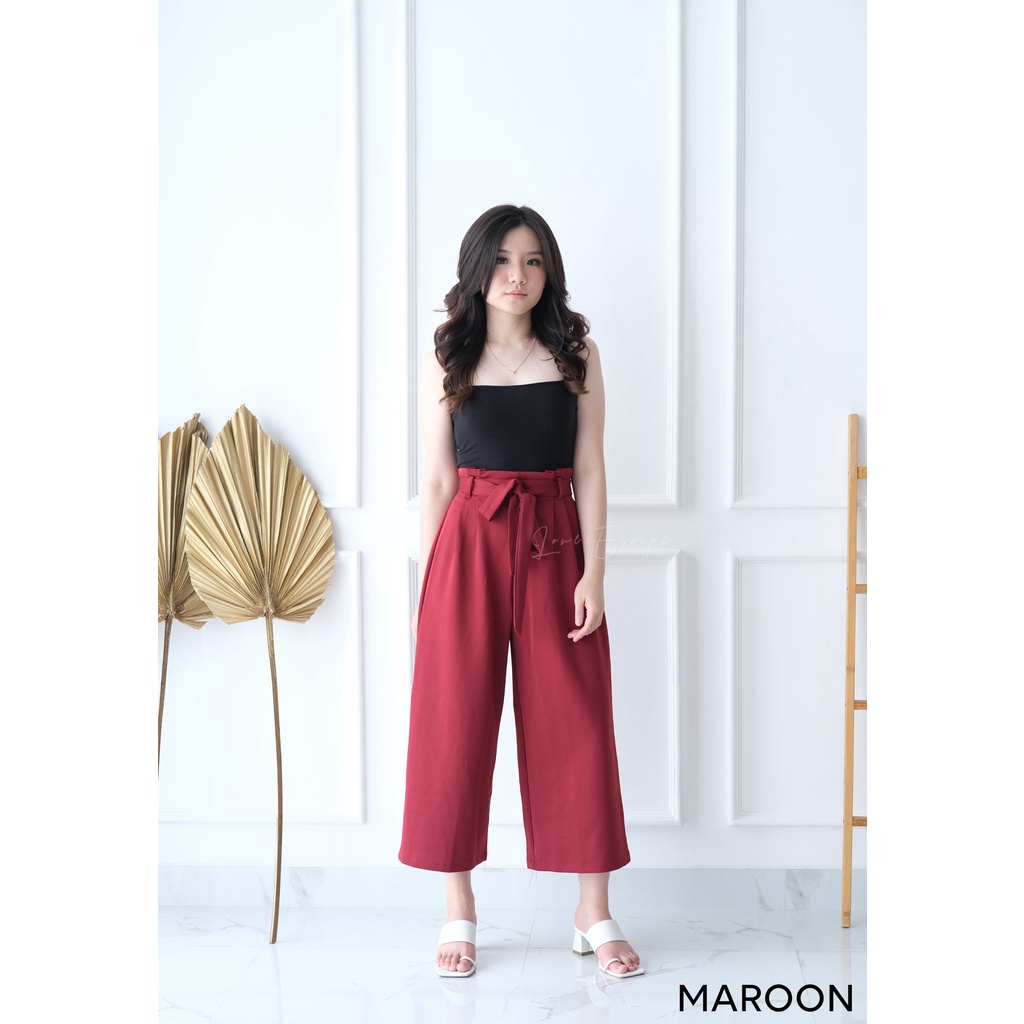 LOVE ESCAPE Celana Kulot Wanita Kualitas Terbaik / Kinsley Culotte Pants-2