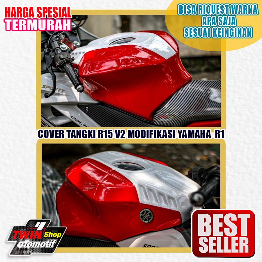 Cover tangki R15V2 OLD MODEL R1M / KONDOM TANGKI R15V2 MODEL R1M MERAH