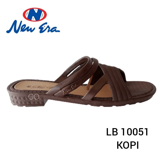 gof NEW ERA LB 10051 Sandal Wanita Tali Silang Slop Wanita Karet Sendal Wanita Kekinian Slip Sandal Strap Silang Sweet