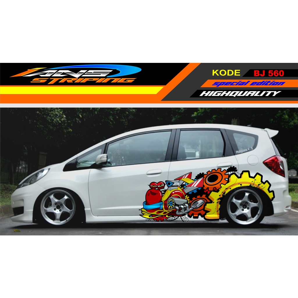 DECAL STIKER MOBIL JASS YARIS BRIO DATSUN / STIKER MOBIL SIFUT / STIKER MOBIL BRIO SWIFT / STIKER