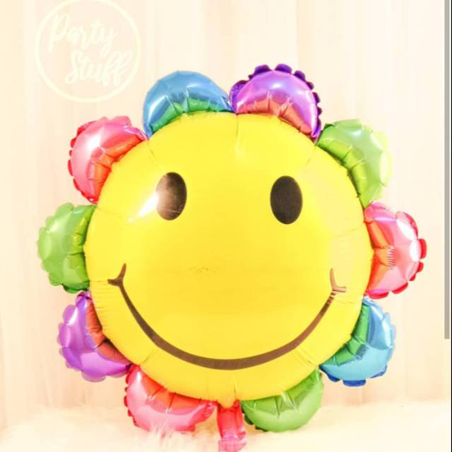 Balon Sun Flower ( Jual balon Huruf angka gas helium Jasa dekorasi alat pesta ulang tahun Jakarta )