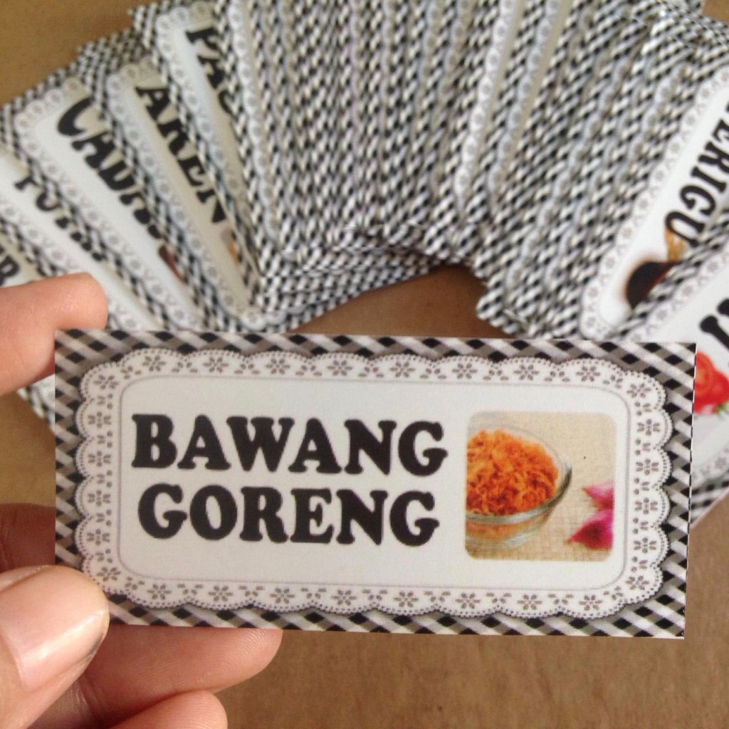 (KODE P2) STIKER BUMBU | LABEL BUMBU | STIKER BUMBU DAPUR | NAMA BUMBU | STIKER WATERPROOF | STIKER 