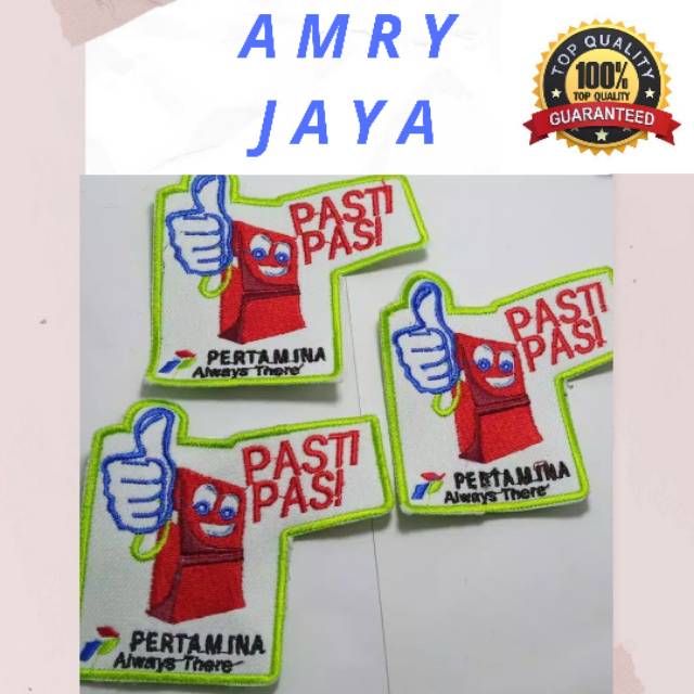 PATCH BORDIR LOGO PASTI PAS PERTAMINA EMBLEM ATRIBUT PERTAMINA (AMRY JAYA SURABAYA)