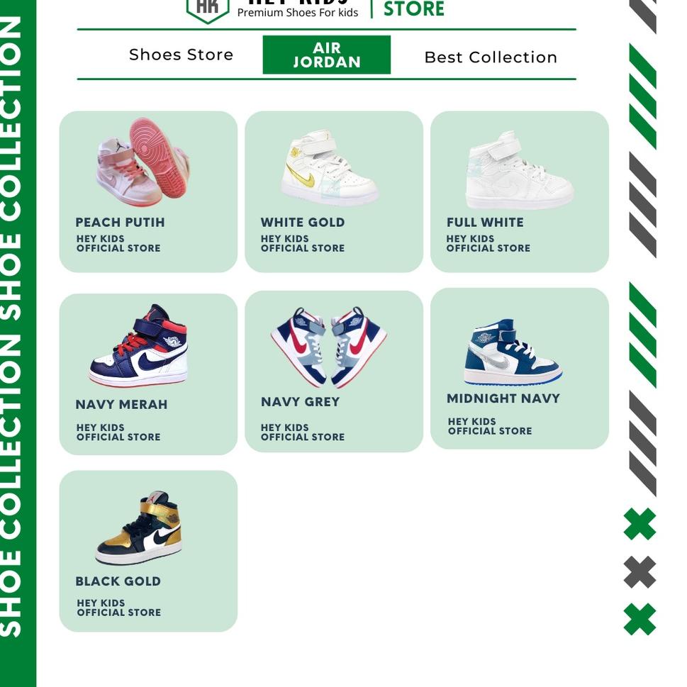 DOP.– Sepatu Anak Nike Jordan Original Sneakers Sekolah SD Hitam Putih Premium Quality Snekers Sekol