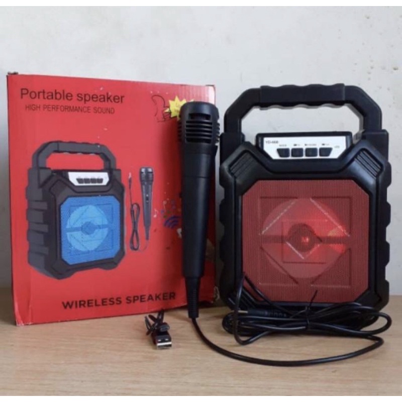 Speaker spiker wireless bluetooth 668 portable plus mic