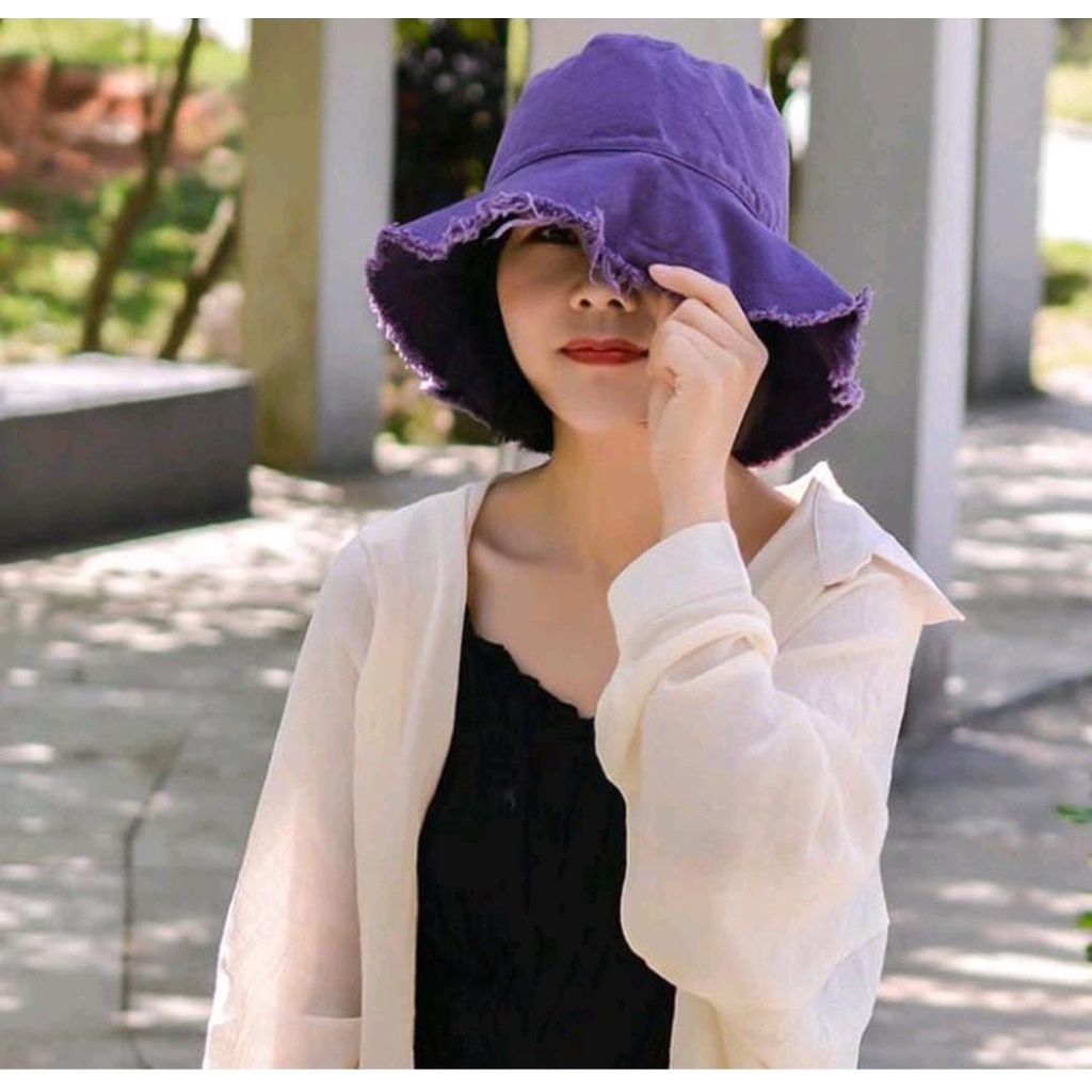 topi bucket hat premium // bucket rawis // bucket wanita korean paling trendy