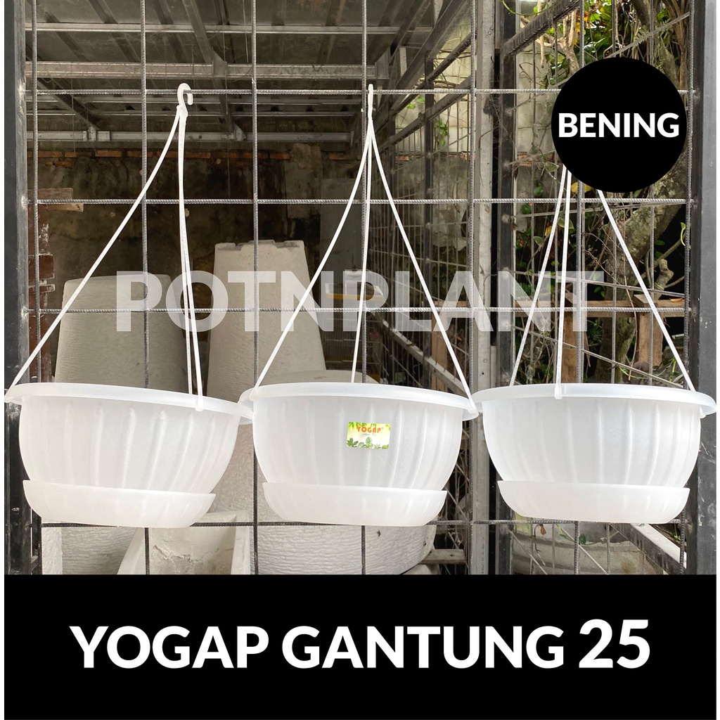 Pot Plastik GANTUNG YOGAP 25 cm - YPP 25 BENING TRANSPARAN