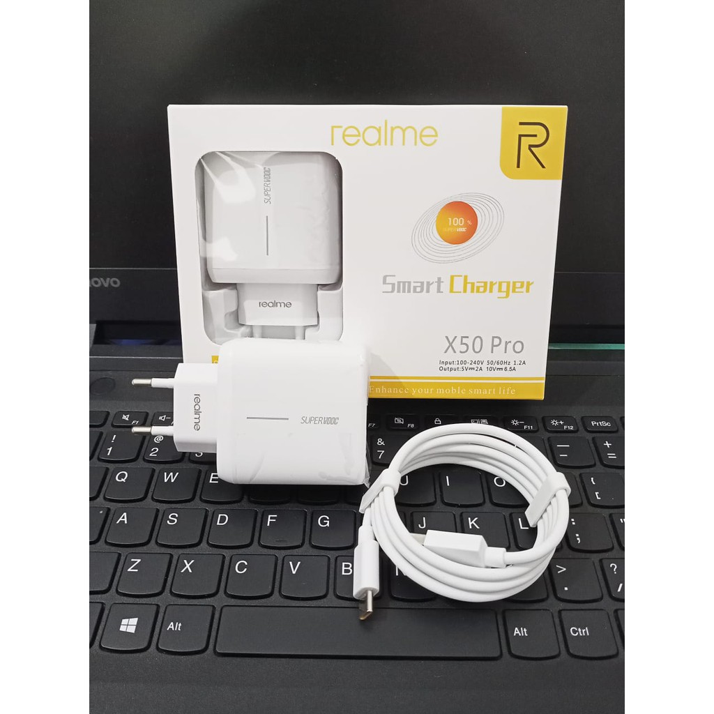 Charger Realme Smart Charger X50 pro 65W Super Vooc Type C dan Micro X50pro X2 X2pro X3 6 pro