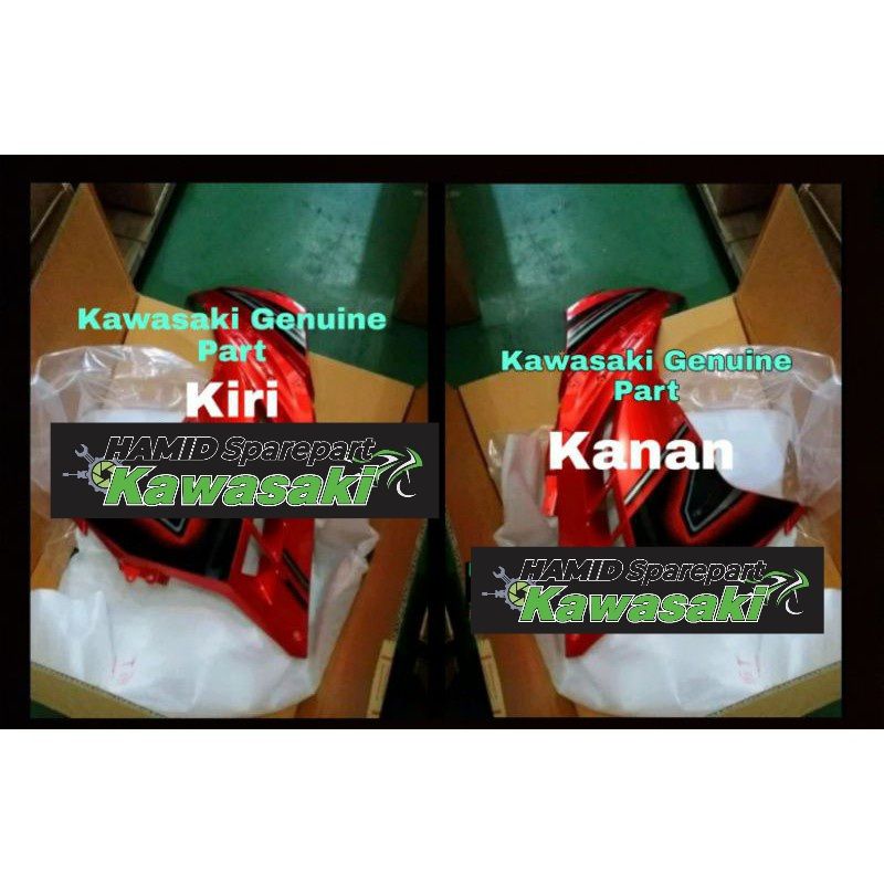 Cover body fairing sayap samping atas depan Ninja 250 fi 250fi AbS ORANGE ORIGINAL KAWASAKI ori