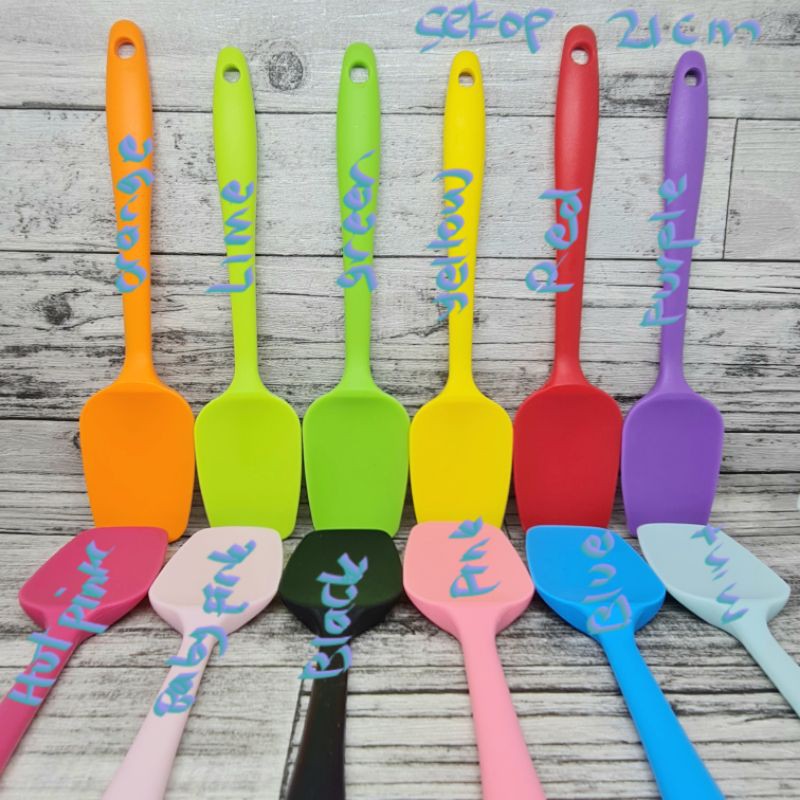 small spatula silicone SENDOK KOTAK tanpa sambungan /sekop kecil