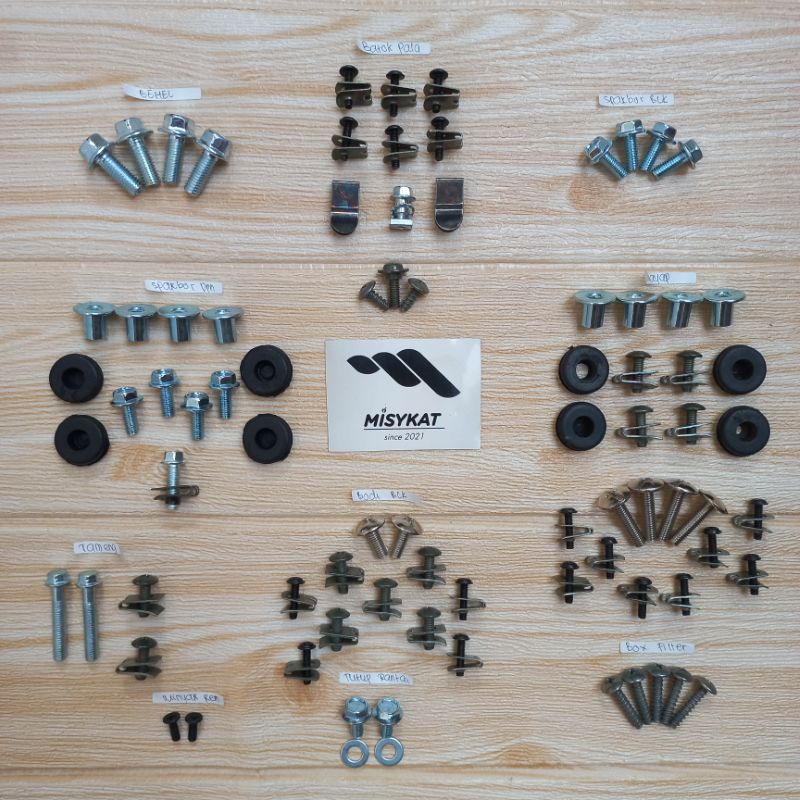 COD/gratis ongkir/baut honda supra fit X fullset/baud honda supra fit X/bodi set honda supra/supra f