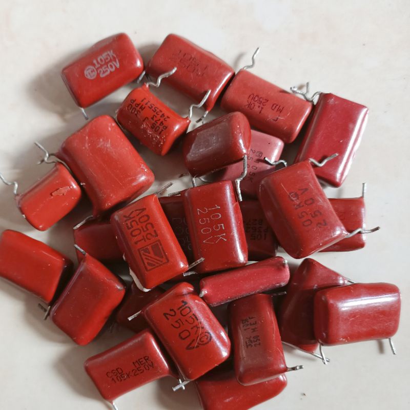 Capasitor Milar 105 250v 1uf 200v - 250v Cabutan