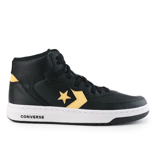 converse rival leather mid top
