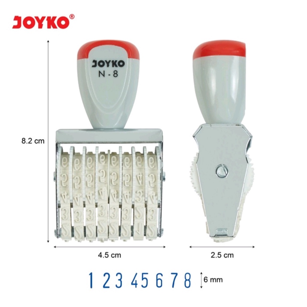 

Number Stamp / Stempel Angka / Nomor Joyko N-8 / 8 Digits