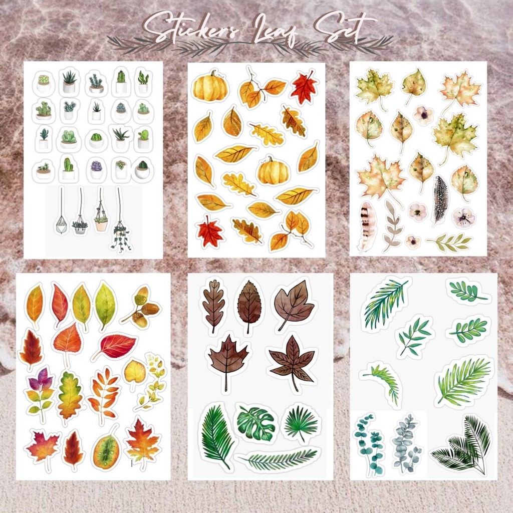 

Sticker Leaf Set // Sticker Tumblr // For Case // Sticker Journaling // Sticker Vsco