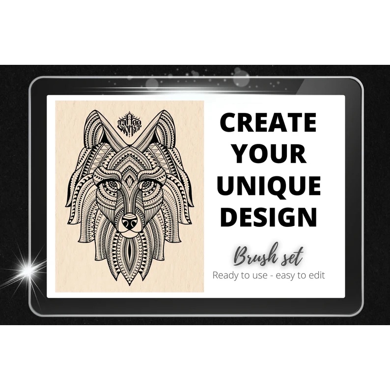 Procreate Brush - Polynesian Tattoo Stamp Procreate