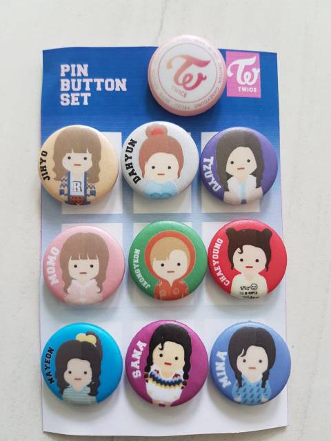 TWICE PIN BUTTON SET TWICE LAND badge brooch KPOP bros