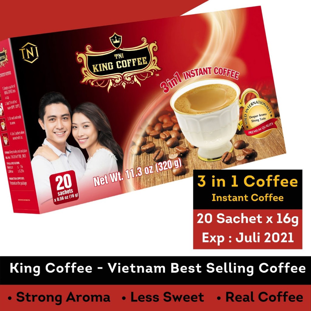 

King Coffee Vietnam Trung Nguyen 3in1 Isi 6 sachet