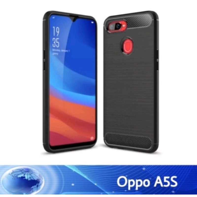 Case Casing Softcase Oppo A5s A3s A1k A52 A53 Case Hitam Ipaky