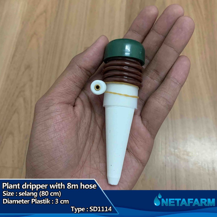 Water Dripper Ceramic With 8m Hose Irigasi Tetes SD1114 - 1pcs