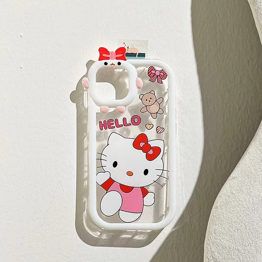 Ins Soft Case TPU Motif hello kitty Untuk iPhone 14 14pro 14max 14prm 13 13pro 13pro 13prm 11 6splus 7Plus 8Plus Xr XS 13 12pro Max