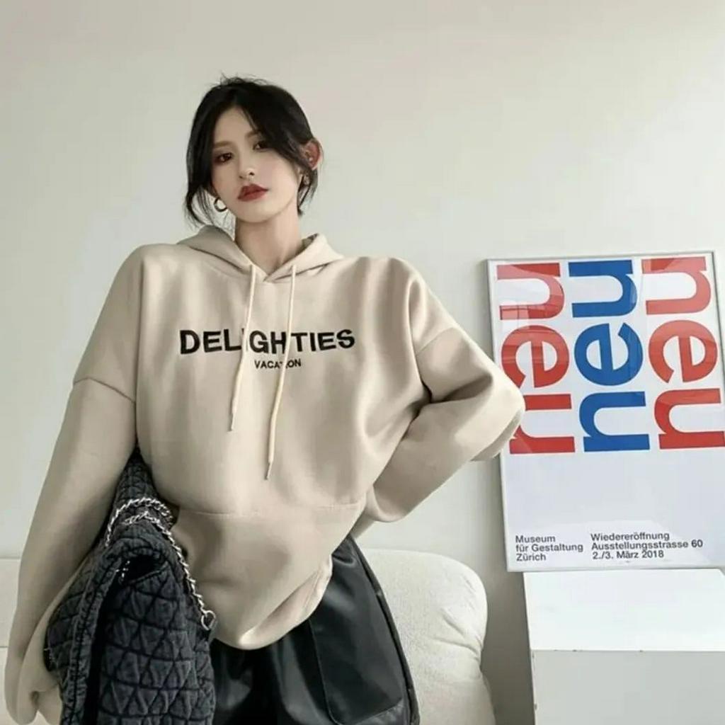 DELIGHTS SWEATER OVERSIZE SWEATER KOREAN STYLE FLEECE