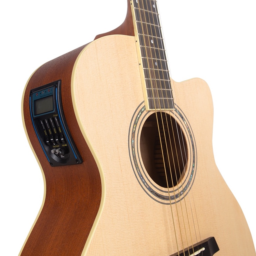 GITAR SEMI AKUSTIK MANDALIKA APS-02 GRAND AUDITORIUM NEX CUTAWAY (APS02-NXC-NT) EQ LC 4 FULLSET BONUS SOFTCASE GITAR SENAR CADANGAN DAN PICK WITH SERTIFIKAT