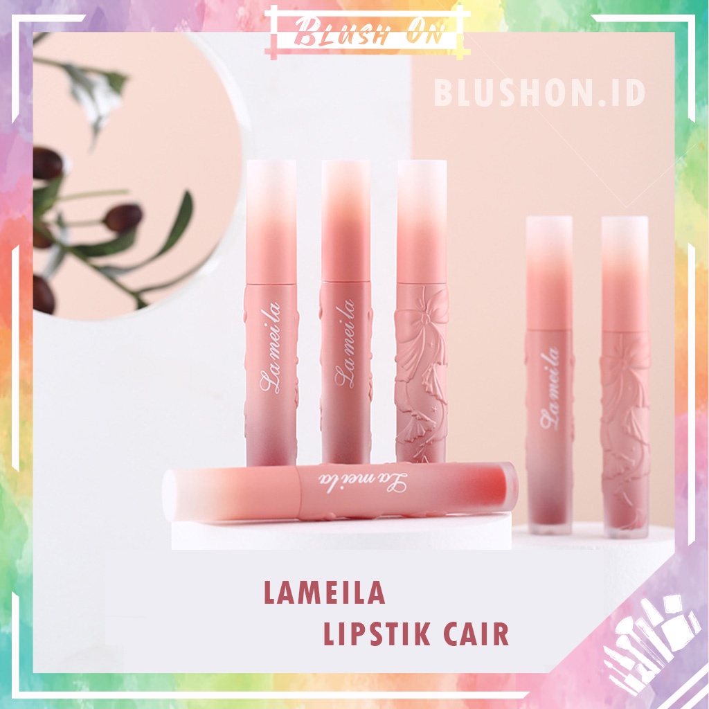 LAMEILA Lip Glaze Lipstick Liquid Moisturizing Lipstik Cair Tahan Lama Lip Gloss 1044