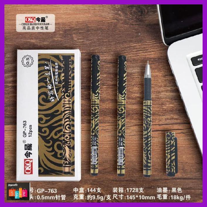 

Silutala- Pena Ballpoint Bolpen Bolpoin Pulpen Rollerball Gel Pen 0.5 Gp-763 O&Q -Ori.
