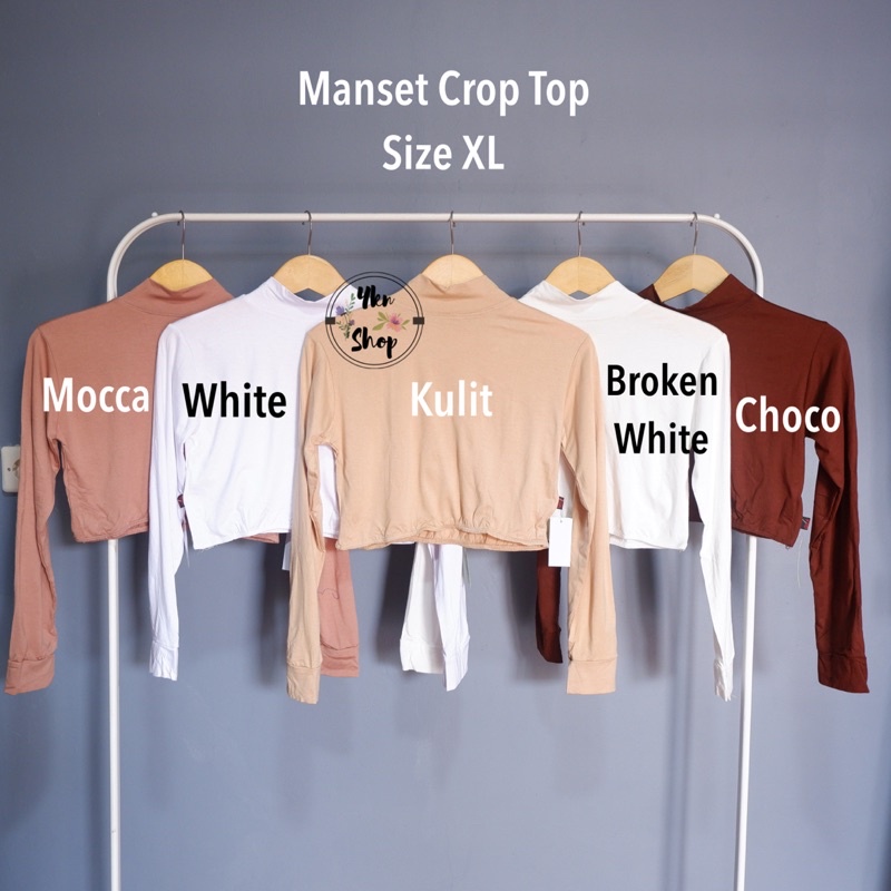 Manset Crop Top Bahan Rayon Size XL