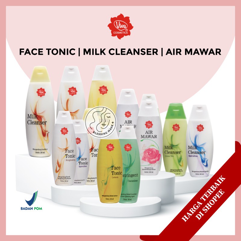 Viva Milk Cleanser | Viva Face Tonic Penyegar Toner - 100mL & 200mL