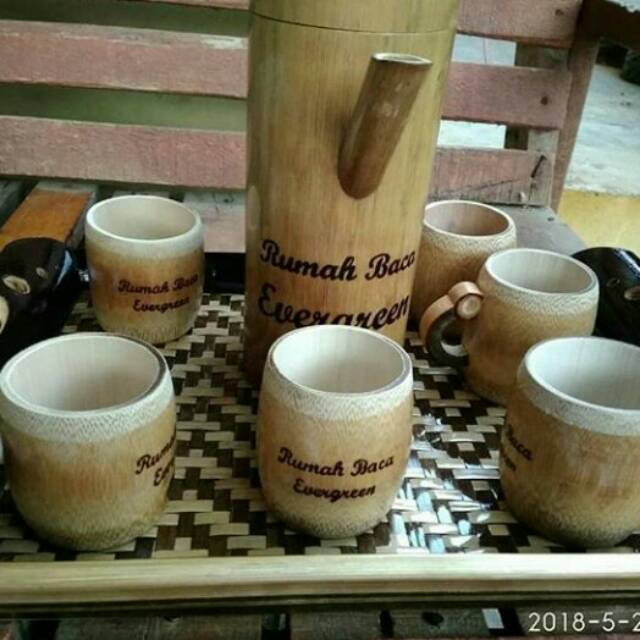 Jual Paket Teko Gelas Bambu Indonesiashopee Indonesia 5297