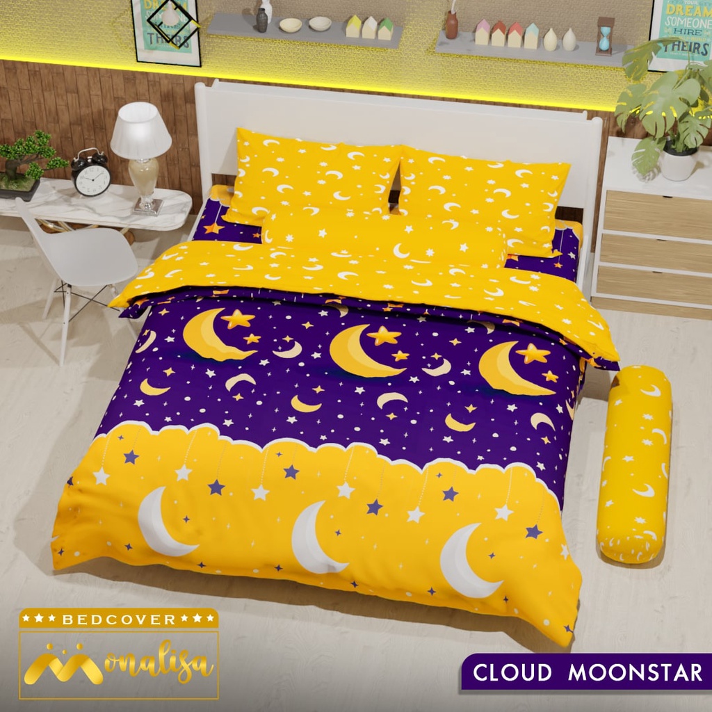 Monalisa Premium BedCover SET Sprei Uk 160/180 - Cloud Moonstar