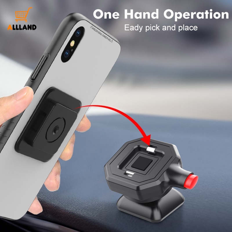 1pc Bracket Holder Handphone / Gps Mini Rotasi 360 Derajat Bahan ABS Untuk Mobil