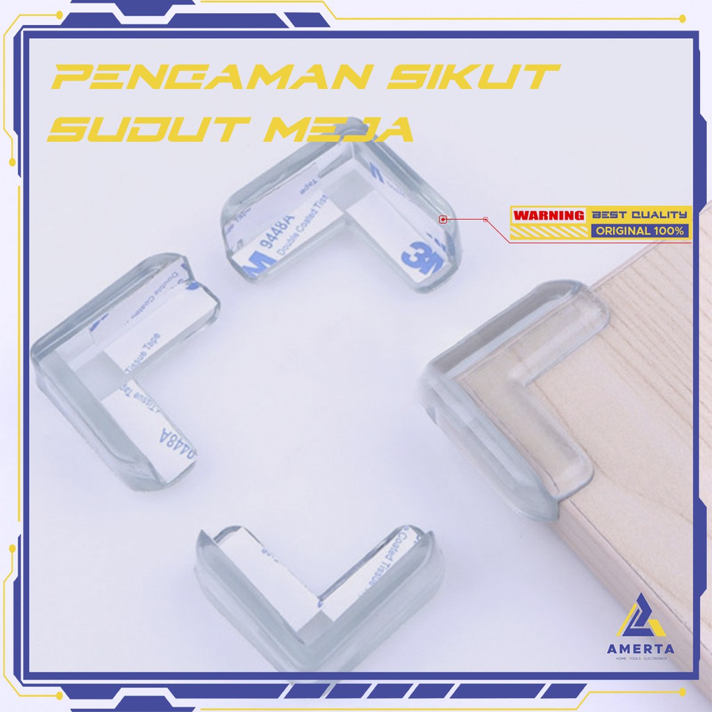 Silicone Bumper Pengaman Siku Sudut Meja 10 PCS Transparent