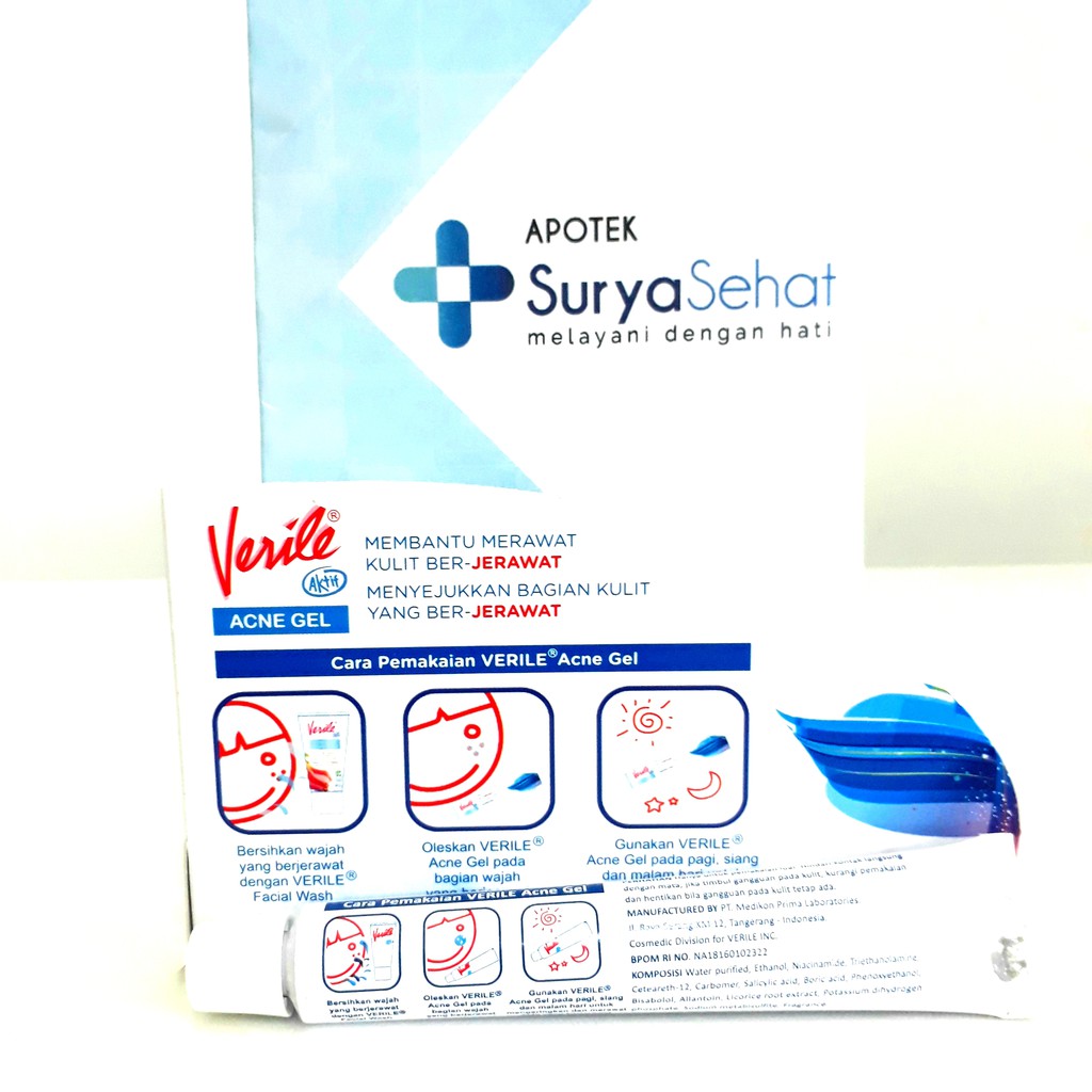 VERILE ACNE GEL Aktif 10 gram - Obat Jerawat